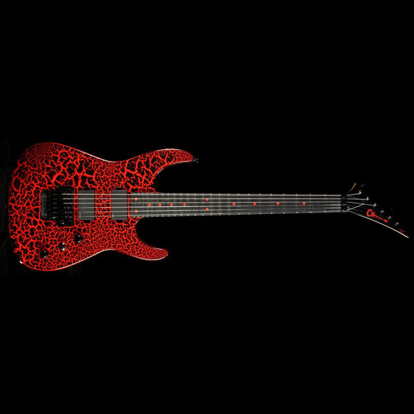 Charvel Custom Select Dinky Electric Guitar Black Red Crackle