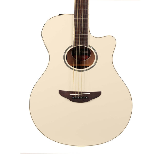 Yamaha APX600 Acoustic Electric Guitar Vintage White | The Music Zoo