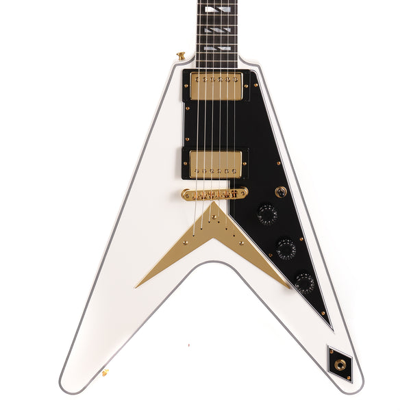 ギター Gibson Flying V Custom Gibson Custom Shop Flying V Custom Made 2 Measure Alpine White and