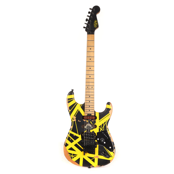 EVH Limited Edition Striped Series Frankenstein Frankie Aged Black