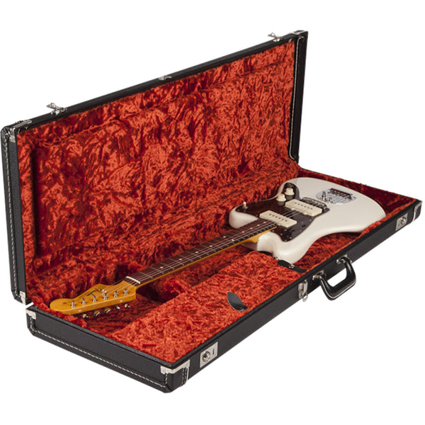 Fender Deluxe Jaguar & Jazzmaster Case (Black/Orange) The Music Zoo