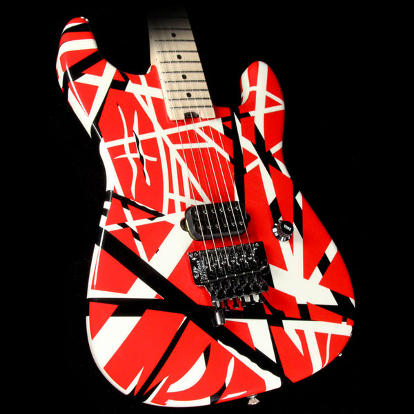 EVH Striped Series Electric Guitar Red with Black and White
