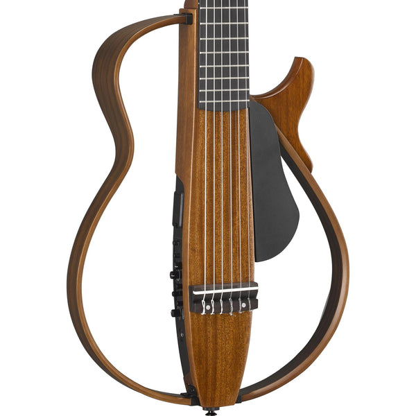 Yamaha サイレントアコースティックギター ブラウン Yamaha SLG200NW Silent Nylon String Acoustic Guitar | The Music Zoo