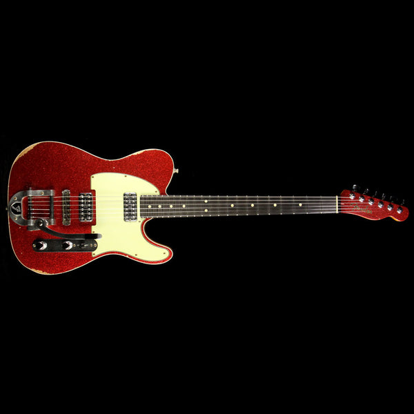 Fender Custom Shop TV Jones Telecaster Relic Red Sparkle Top and