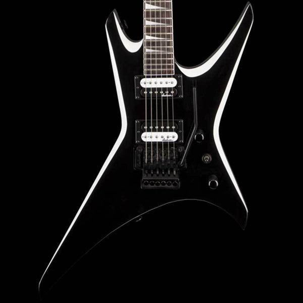 Jackson JS Series Warrior JS32 Black with White Bevels | The Music Zoo