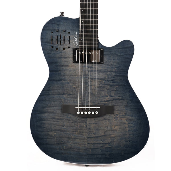 Godin A6 Ultra Denim Blue Flame 2023 | The Music Zoo Godin A6Ultra