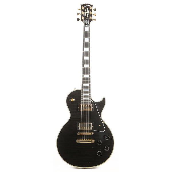 Gibson Custom Shop Les Paul Custom Aged Ebony 2016 | The Music Zoo