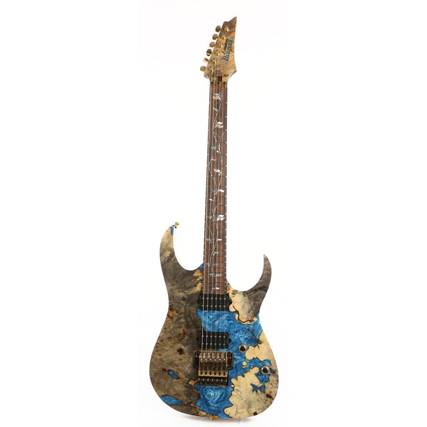 Ibanez RG j.custom Buckeye Burl and Blue Resin Fill 2021 | The