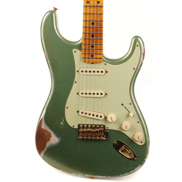 ギター fender custom shop 62POBLANO STRAT Fender Custom Shop 1962 Poblano Stratocaster Relic Aged Sage Green