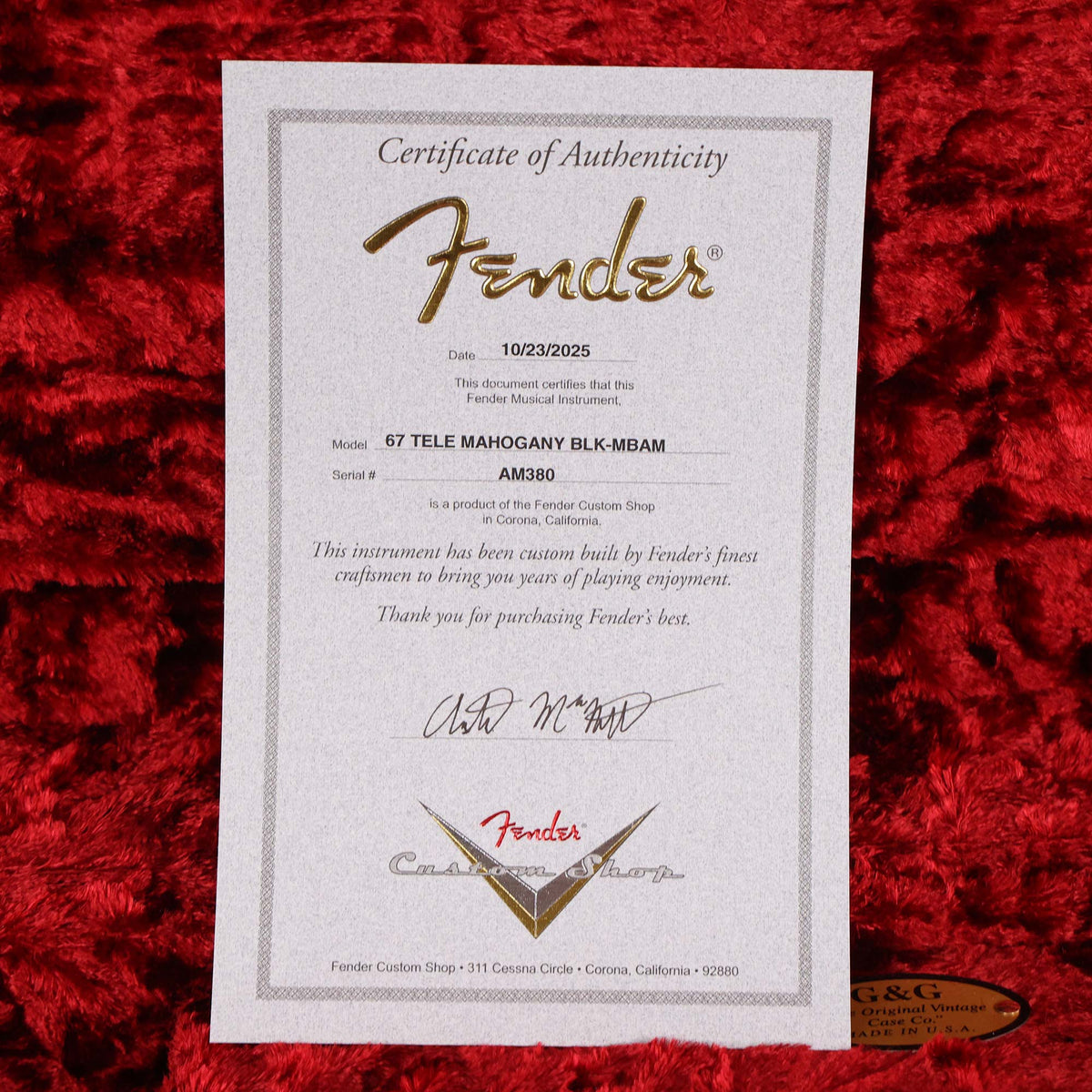 Fender Custom Shop '67 Set Neck Telecaster Masterbuilt Austin MacNutt Relic Black — 19