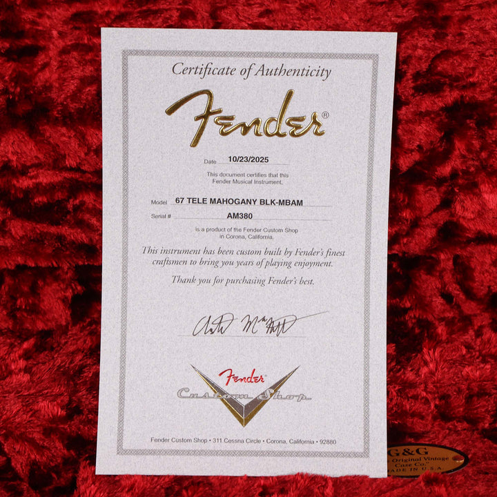 Fender Custom Shop '67 Set Neck Telecaster Masterbuilt Austin MacNutt Relic Black