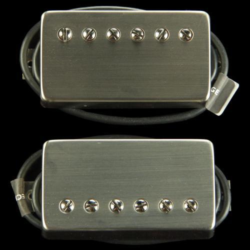 Bare Knuckle Abraxas Set Black Short Leg 4C Nickel Screw Brushed Nickel Cover