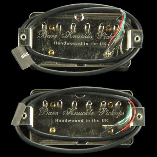 Bare Knuckle Abraxas Set Black Short Leg 4C Nickel Screw Brushed Nickel Cover