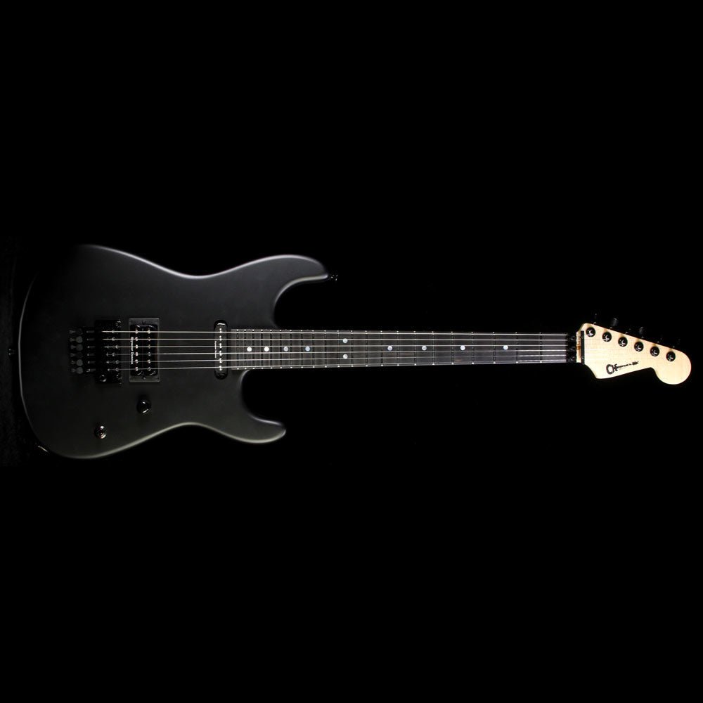 Charvel Custom Shop San Dimas Satin Black Ebony Fretboard Electric Guitar — 2