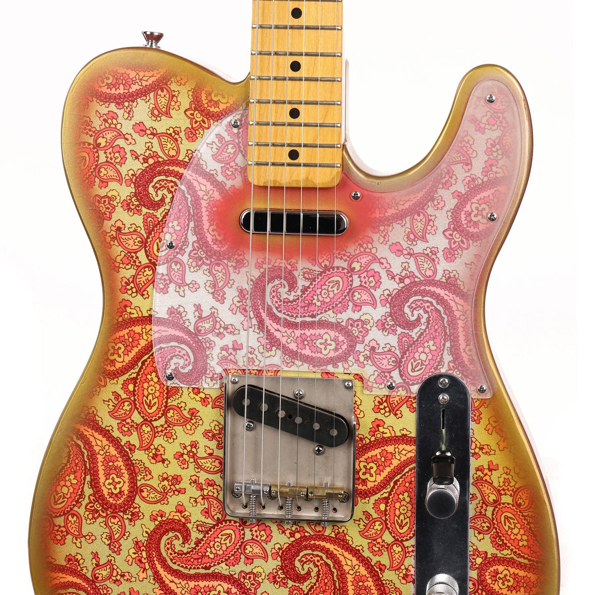 Crook T-Style Guitar Gold Paisley Used — 6