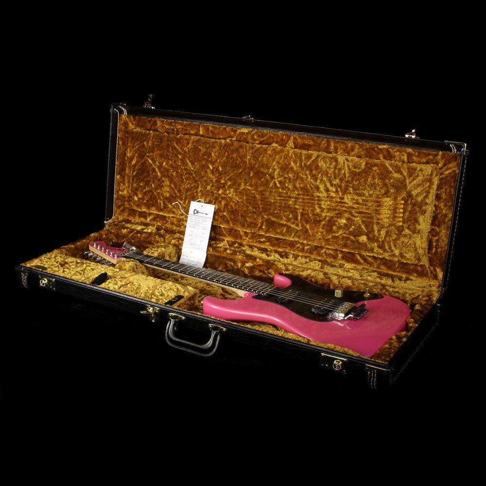 Charvel Custom Shop Nitro San Dimas Electric Guitar Pink with Platinum Overspray — 5