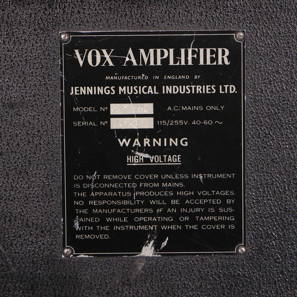 1963 Vox AC-10 2x10 Combo Amplifier — 7