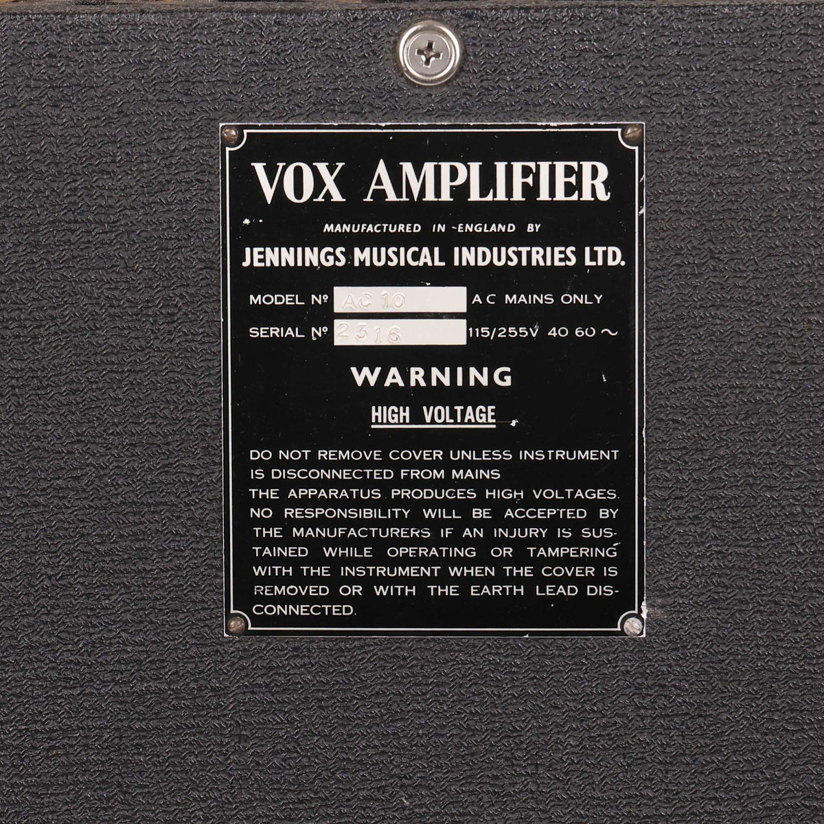 1965 Vox AC-10 2x10 Combo Amplifier — 7