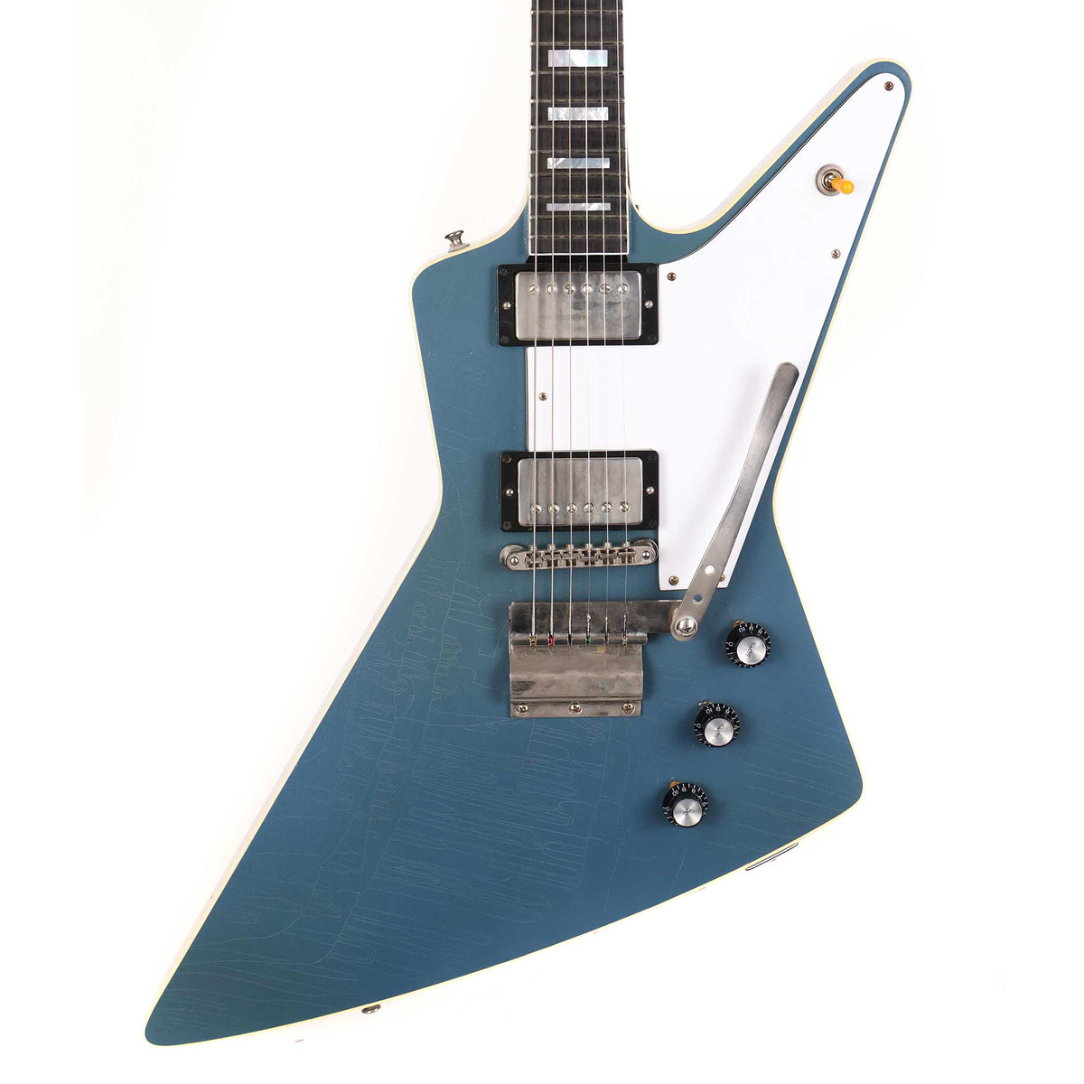 Banker Excalibur Custom Korina Aged Pelham Blue Metallic 2022 — 1
