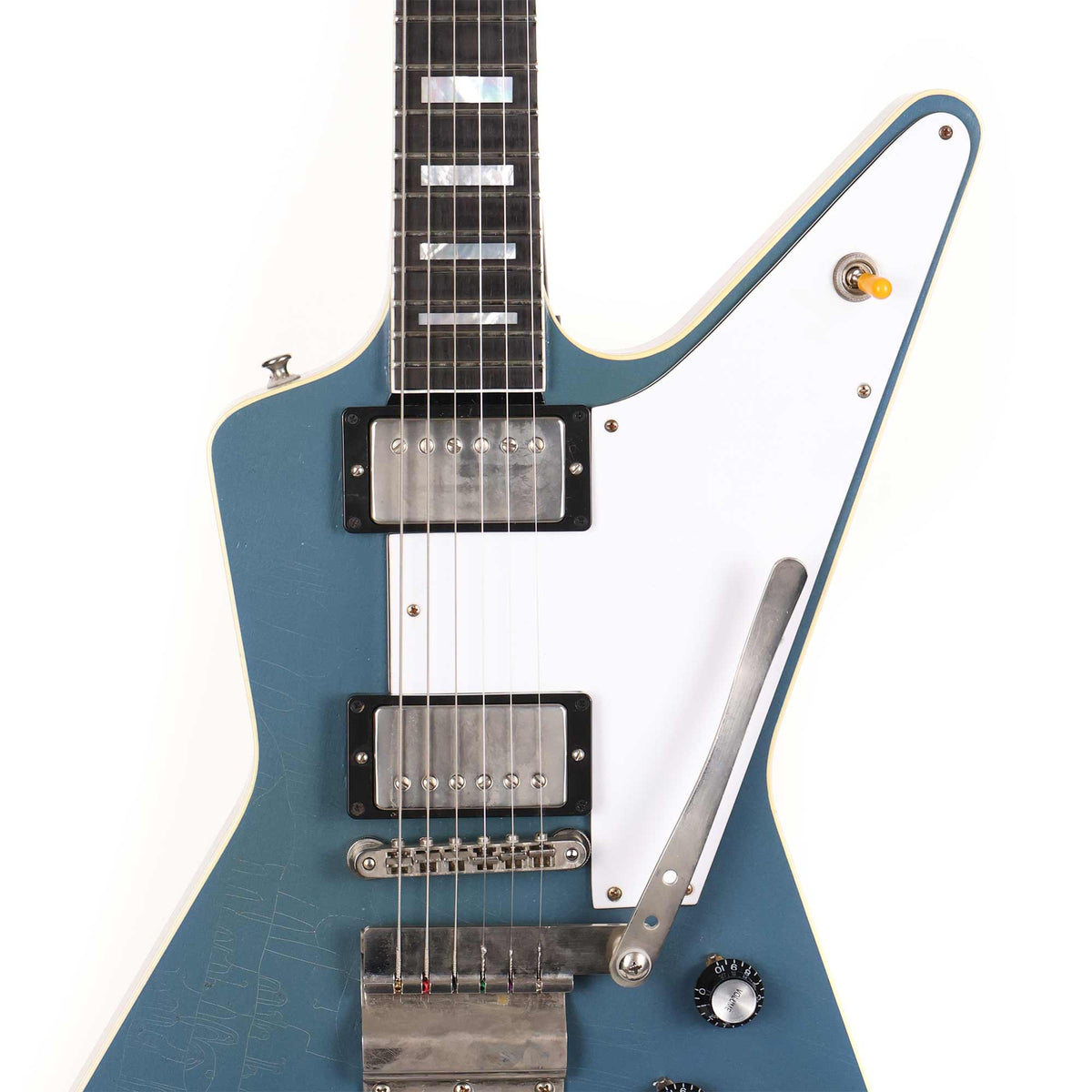 Banker Excalibur Custom Korina Aged Pelham Blue Metallic 2022 — 6