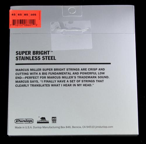 Dunlop Marcus Miller Signature Stainless Steel Bass Strings Four String Set 45-105