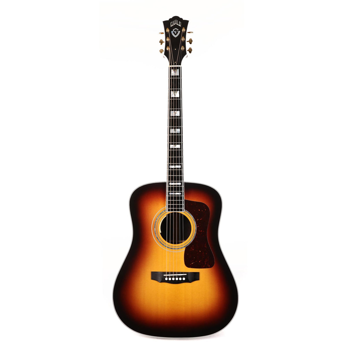 Guild D-55e Acoustic-Electric Antique Burst Used — 7