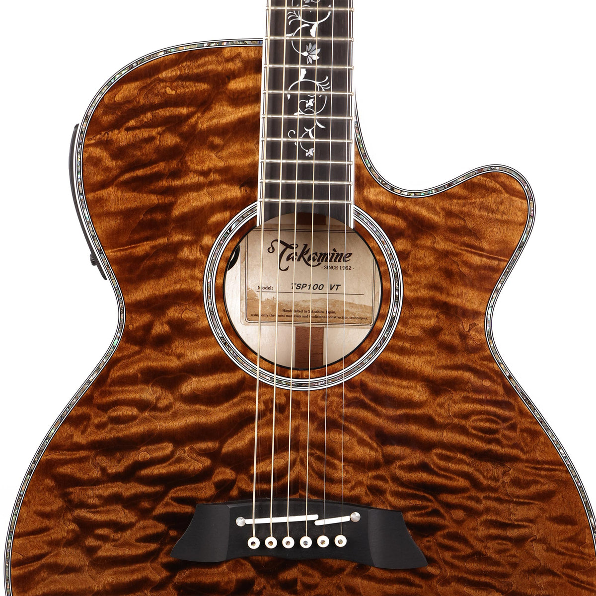 Takamine TSP100 VT Acoustic-Electric Gloss Vintage Tobacco — 4