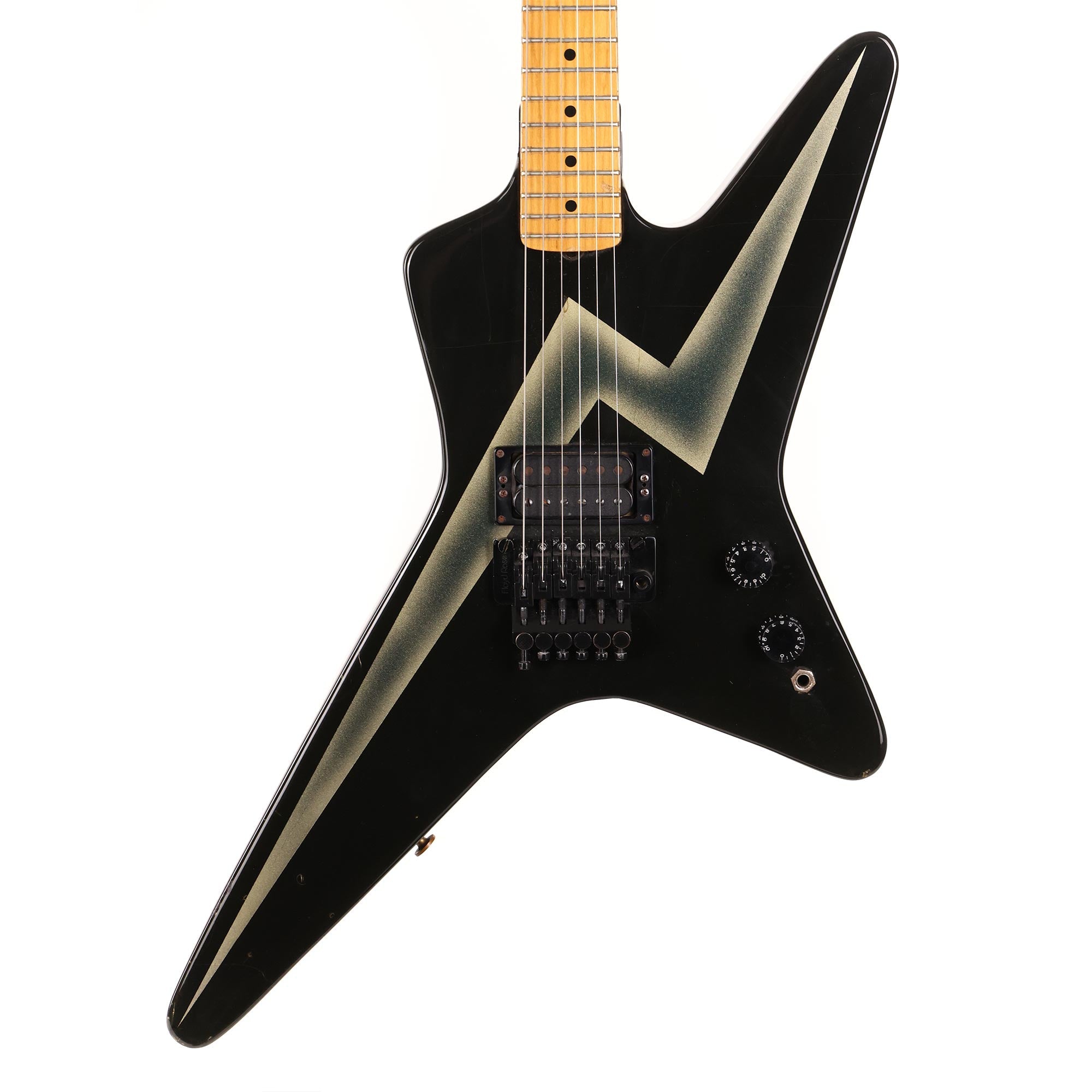 1980s Kramer Voyager Black with Lightning Bolt | The Music Zoo