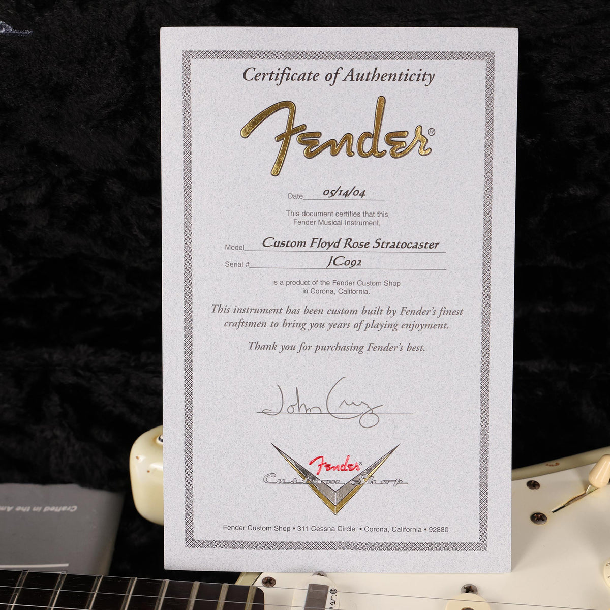 2004 Fender Custom Shop Stratocaster HSS Masterbuilt John Cruz Owned by Eddie Ojeda — 11