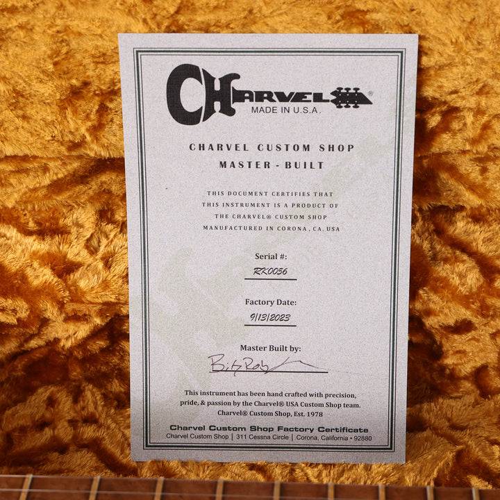 Charvel Custom Shop Masterbuilt San Dimas Nitro Aged Roasted Mahogany Black over Aztec Gold 2023