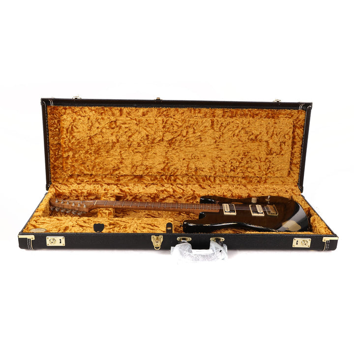 Charvel Custom Shop Masterbuilt San Dimas Nitro Aged Roasted Mahogany Black over Aztec Gold 2023