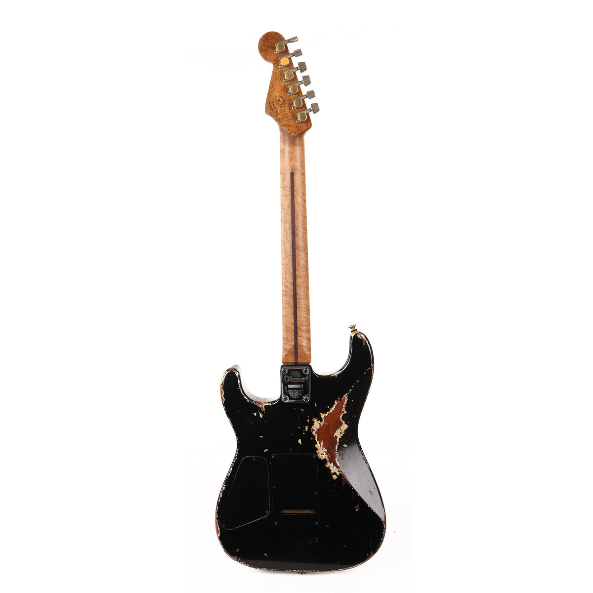 Charvel Custom Shop Masterbuilt San Dimas Nitro Aged Roasted Mahogany Black over Aztec Gold 2023 — 3