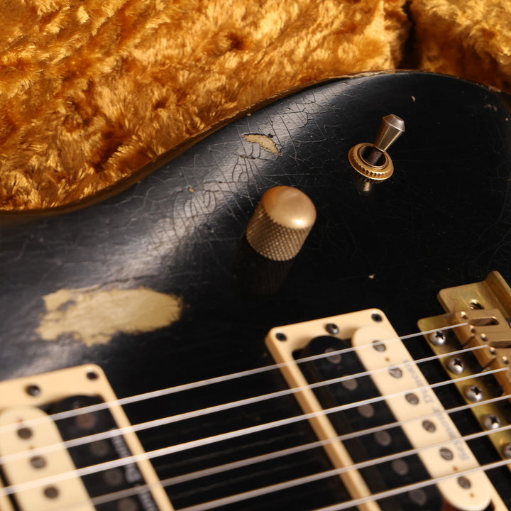 Charvel Custom Shop Masterbuilt San Dimas Nitro Aged Roasted Mahogany Black over Aztec Gold 2023