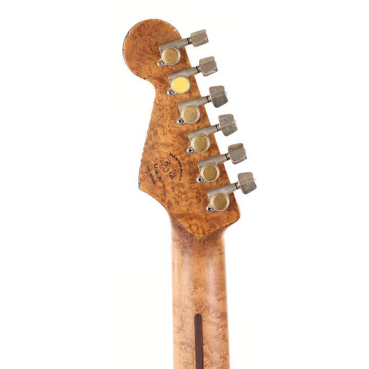 Charvel Custom Shop Masterbuilt San Dimas Nitro Aged Roasted Mahogany Black over Aztec Gold 2023