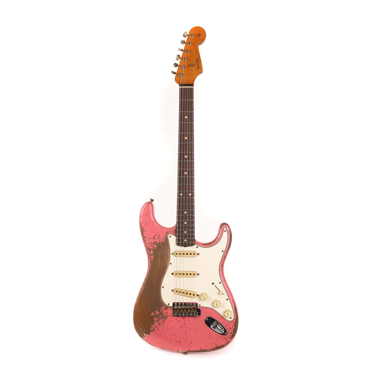 Fender Custom Shop 1962 Stratocaster Ultimate Relic Roasted Alder Stratocaster Masterbuilt Jason Smith Faded Coral Pink — 2