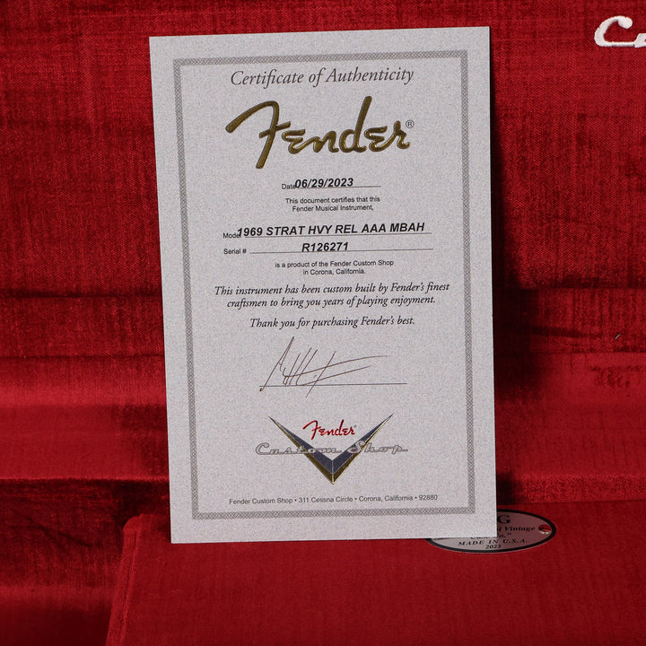 Fender Custom Shop 1969 Stratocaster Masterbuilt Andy Hicks Heavy Relic Frost White 2023