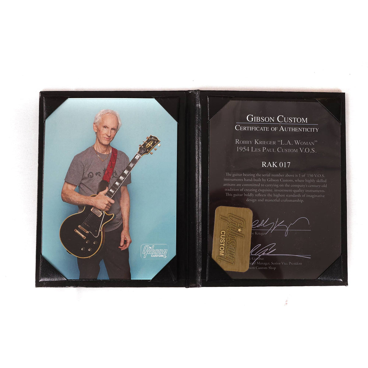 Gibson Custom Shop Robby Krieger 1954 Les Paul Custom VOS Lamp Black — 11