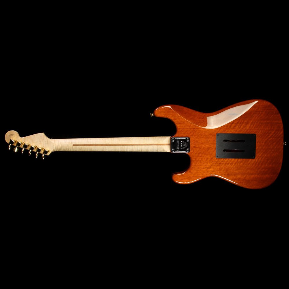 Charvel Custom Shop San Dimas Korina Electric Guitar Root Beer Transparent — 3
