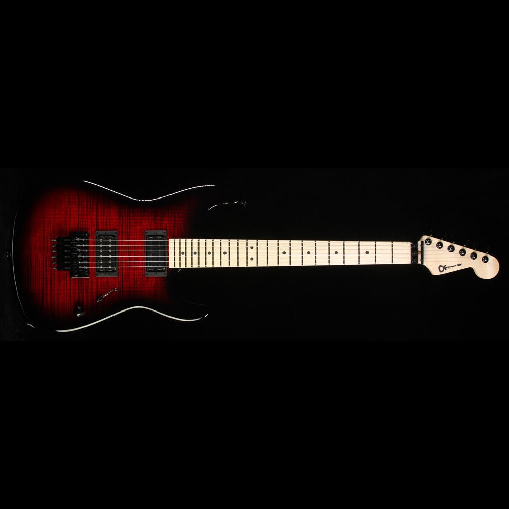 Charvel Custom Shop Basswood San Dimas Electric Guitar Trans Red Burst — 2