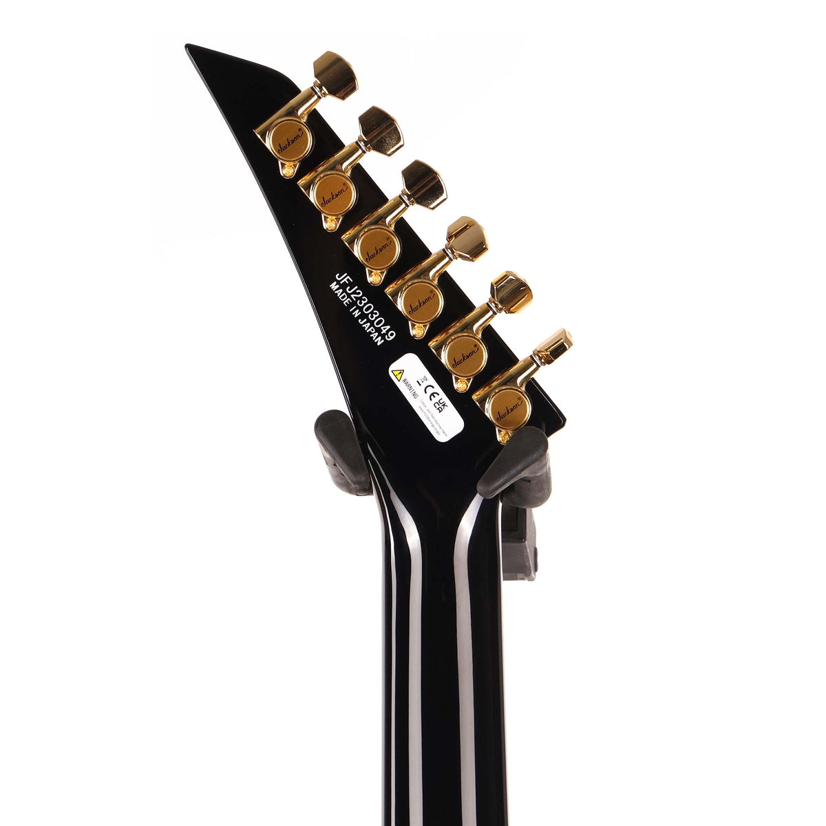 Jackson MJ Series Rhoads RR24MG Black with Yellow Pinstripes — 7