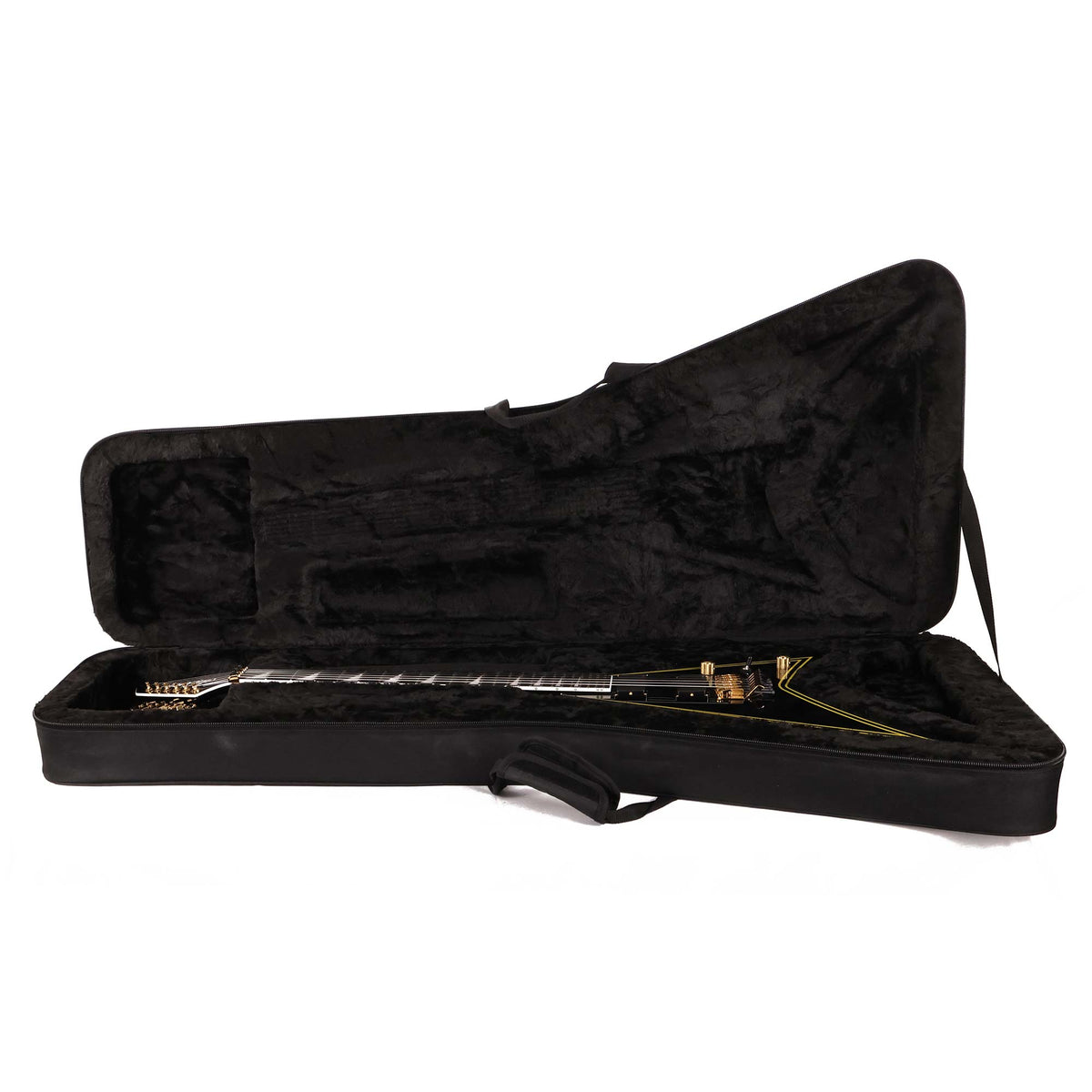 Jackson MJ Series Rhoads RR24MG Black with Yellow Pinstripes — 8