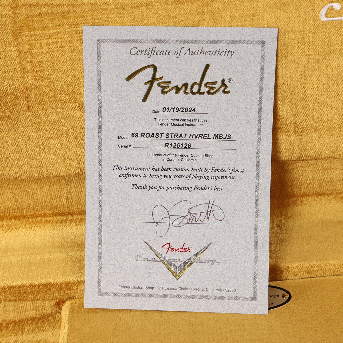 Fender Custom Shop '69 Stratocaster Roasted Ash Masterbuilt Jason Smith Relic Black Over Pink Paisley — 11