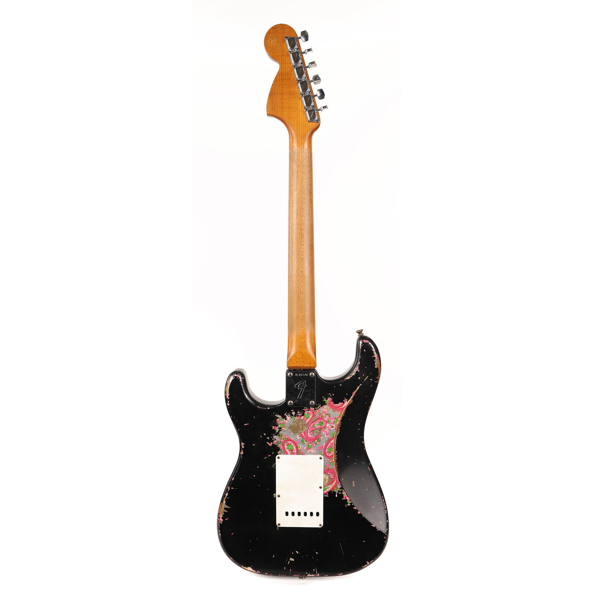 Fender Custom Shop '69 Stratocaster Roasted Ash Masterbuilt Jason Smith Relic Black Over Pink Paisley — 3