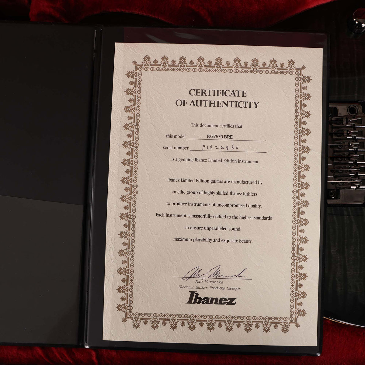 Ibanez Prestige RG7570 BRE Black Rutile 2018 — 9
