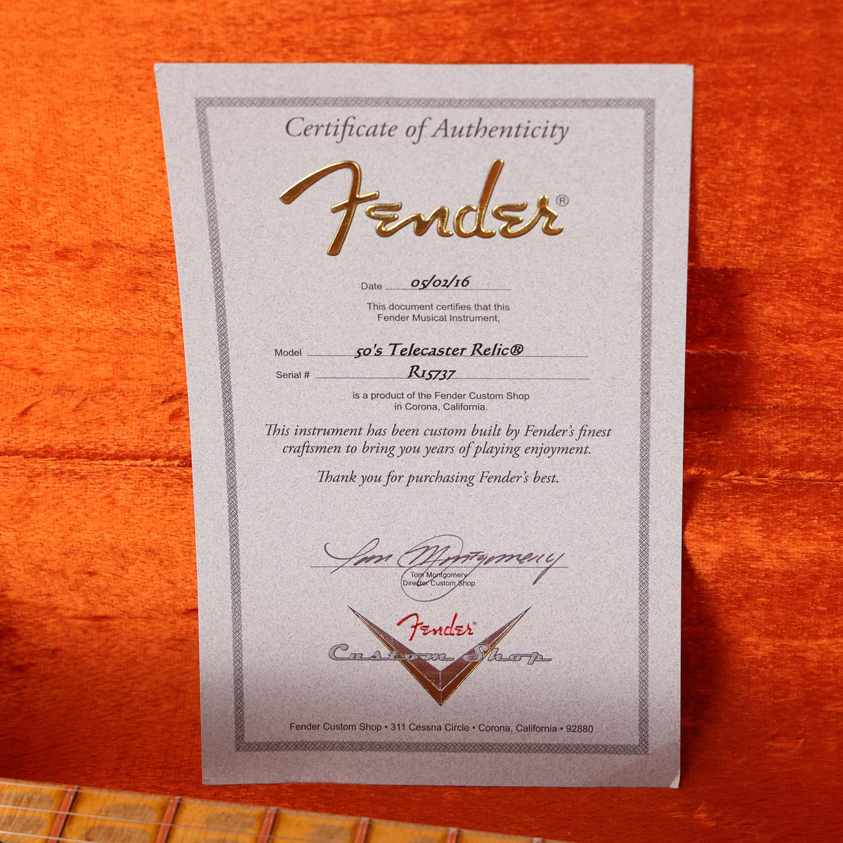 Fender Custom Shop 1950s Telecaster Heavy Relic Fiesta Red 2016 — 11