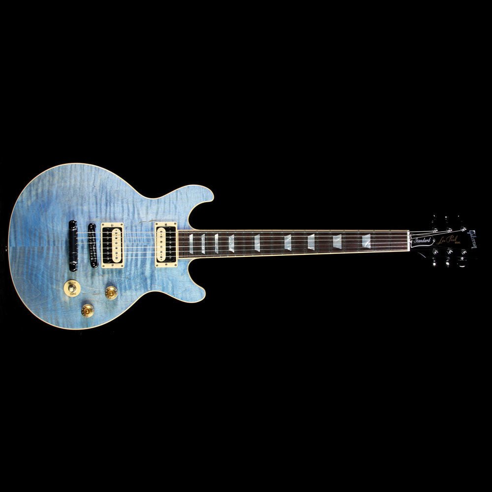 2017 Gibson Les Paul DC Carved Top Electric Guitar Ocean Blue — 2