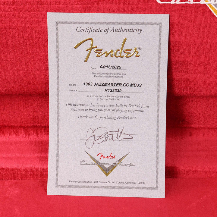 Fender Custom Shop Music Zoo Exclusive Rockmaster Jazzmaster Masterbuilt Jason Smith Chocolate 3-Tone Sunburst