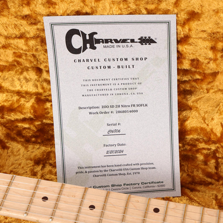 Charvel Custom Shop San Dimas Nitro Sunfire Orange Flake Music Zoo Exclusive 2024