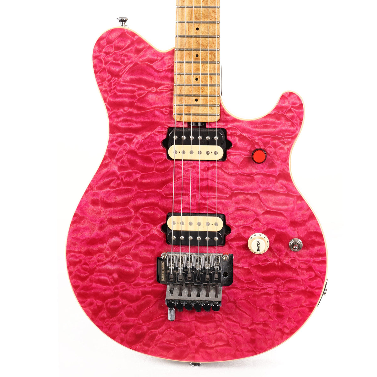Ernie Ball Music Man Axis Tribute Quilt Top Guitar Trans Pink 2011