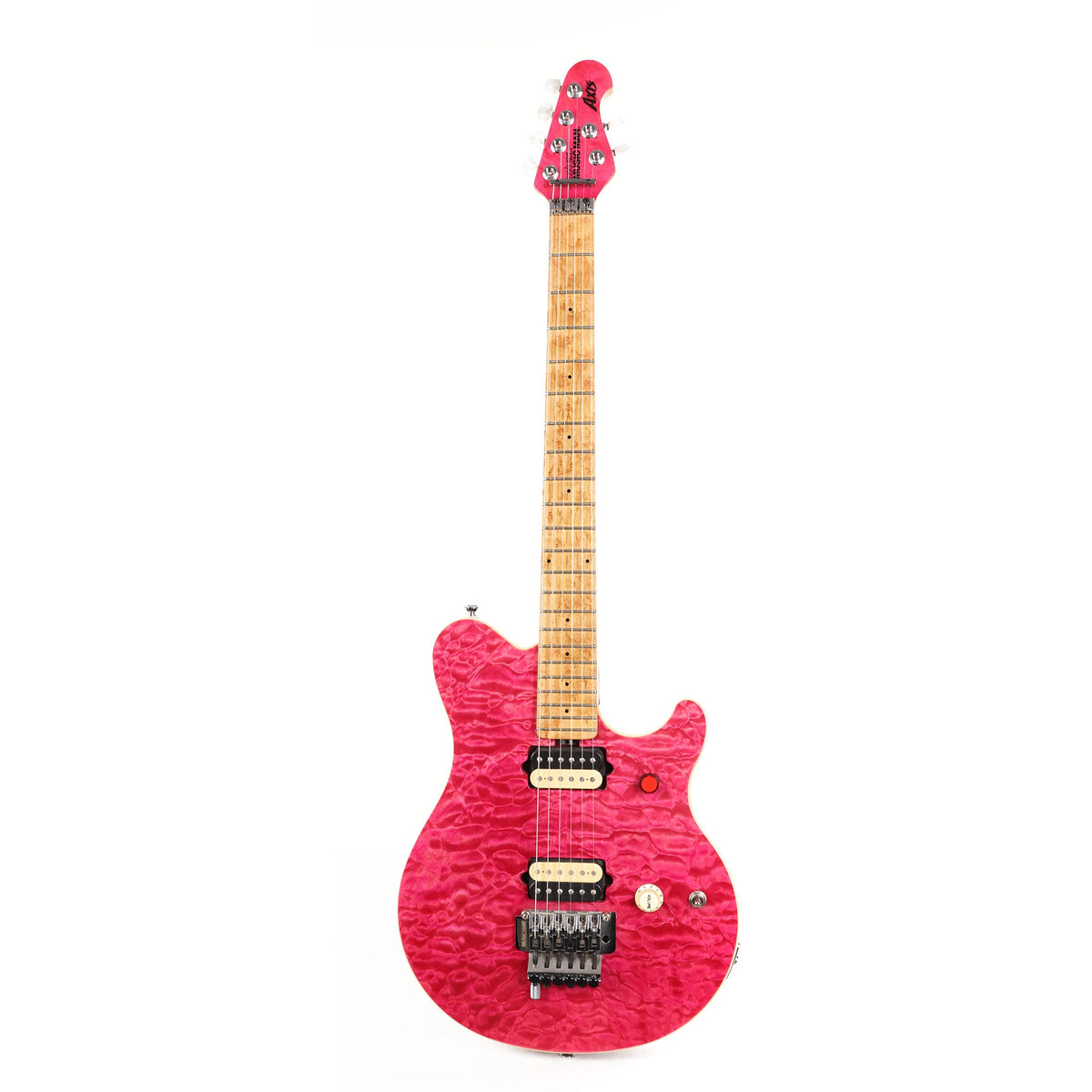 Ernie Ball Music Man Axis Tribute Quilt Top Guitar Trans Pink 2011 — 2